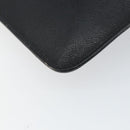 SAINT LAURENT Shoulder Bag Leather Black Gold Auth bs29919-13