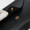 SAINT LAURENT Shoulder Bag Leather Black Gold Auth bs29919-15