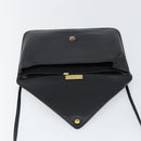 SAINT LAURENT Shoulder Bag Leather Black Gold Auth bs29919-16