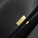 SAINT LAURENT Shoulder Bag Leather Black Gold Auth bs29919-17