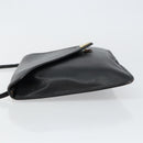 SAINT LAURENT Shoulder Bag Leather Black Gold Auth bs29919-5