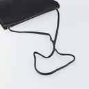 SAINT LAURENT Shoulder Bag Leather Black Gold Auth bs29919-7