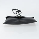 SAINT LAURENT Shoulder Bag Leather Black Gold Auth bs29919-9