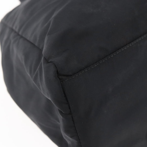 PRADA Tote Bag Nylon Black Silver Auth bs29920