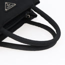 PRADA Tote Bag Nylon Black Silver Auth bs29920-7