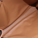 CELINE Macadam Canvas Clutch Bag PVC Brown Gold Auth bs29921-10