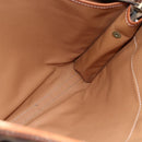 CELINE Macadam Canvas Clutch Bag PVC Brown Gold Auth bs29921-11