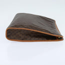 CELINE Macadam Canvas Clutch Bag PVC Brown Gold Auth bs29921-4