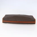 CELINE Macadam Canvas Clutch Bag PVC Brown Gold Auth bs29921-6