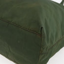 PRADA Tote Bag Nylon Khaki Silver Auth bs29922-9