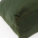 PRADA Tote Bag Nylon Khaki Silver Auth bs29922-14