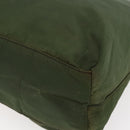 PRADA Tote Bag Nylon Khaki Silver Auth bs29922-15