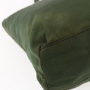 PRADA Tote Bag Nylon Khaki Silver Auth bs29922-16
