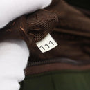 PRADA Tote Bag Nylon Khaki Silver Auth bs29922-12