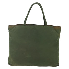 PRADA Tote Bag Nylon Khaki Silver Auth bs29922 - 0