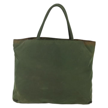 PRADA Tote Bag Nylon Khaki Silver Auth bs29922 - 0
