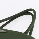 PRADA Tote Bag Nylon Khaki Silver Auth bs29922-8