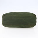 PRADA Tote Bag Nylon Khaki Silver Auth bs29922-5