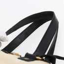 SAINT LAURENT Muse Tote Bag Canvas Leather Beige Gold Auth bs29923-8