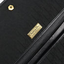 Christian Dior Trotter Canvas Chain Shoulder Bag Black Gold Auth bs29925-17