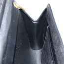 Christian Dior Trotter Canvas Chain Shoulder Bag Black Gold Auth bs29925-18