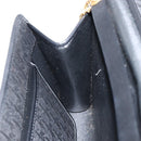 Christian Dior Trotter Canvas Chain Shoulder Bag Black Gold Auth bs29925-19