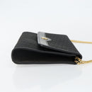 Christian Dior Trotter Canvas Chain Shoulder Bag Black Gold Auth bs29925-3