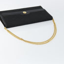 Christian Dior Trotter Canvas Chain Shoulder Bag Black Gold Auth bs29925-7