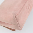 CHANEL Camellia Flap Chain Shoulder Bag Suede Pink Silver CC Auth bs29926-13