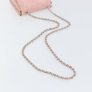 CHANEL Camellia Flap Chain Shoulder Bag Suede Pink Silver CC Auth bs29926-7