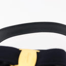 Salvatore Ferragamo Vala Shoulder Bag Leather Navy Gold Auth bs29928-8