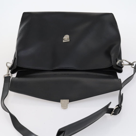 Salvatore Ferragamo Business Bag Leather 2way Black Silver Auth bs29929