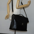 Salvatore Ferragamo Business Bag Leather 2way Black Silver Auth bs29929-24