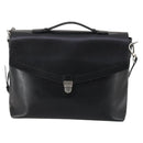 Salvatore Ferragamo Business Bag Leather 2way Black Silver Auth bs29929-13