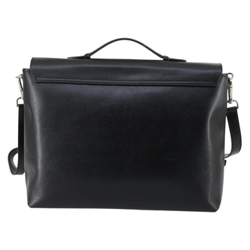 Salvatore Ferragamo Business Bag Leather 2way Black Silver Auth bs29929 - 0