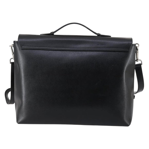 Salvatore Ferragamo Business Bag Leather 2way Black Silver Auth bs29929