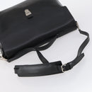 Salvatore Ferragamo Business Bag Leather 2way Black Silver Auth bs29929-7