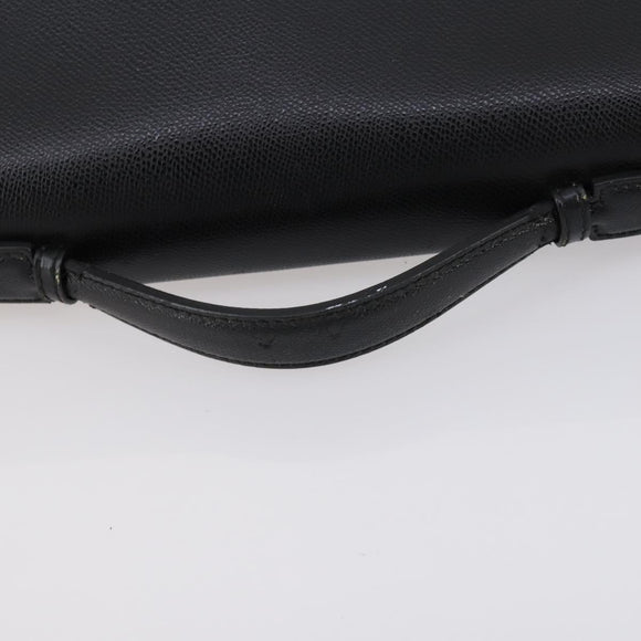 Salvatore Ferragamo Business Bag Leather 2way Black Silver Auth bs29929