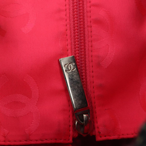 CHANEL Cambon Line Tote Bag tweed Navy Silver CC Auth bs29930