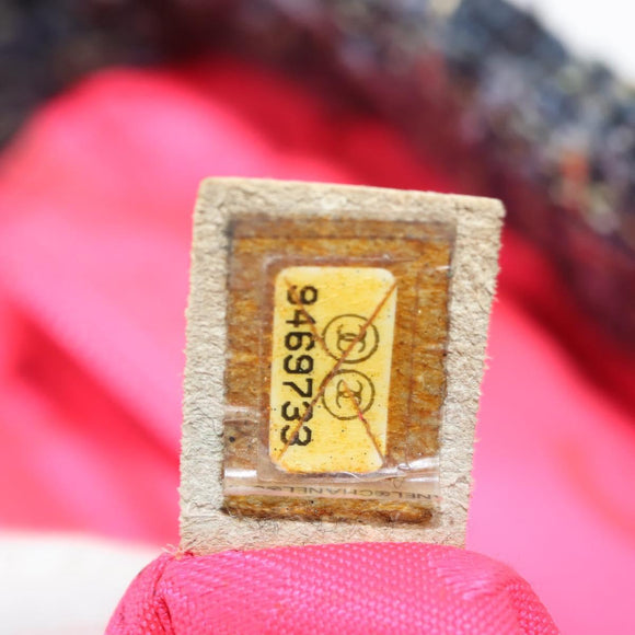 CHANEL Cambon Line Tote Bag tweed Navy Silver CC Auth bs29930