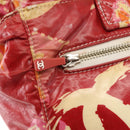 CHANEL High Summer Tote Bag Coated Canvas Red CC Auth bs29931-17