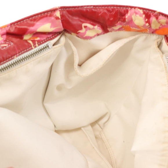CHANEL High Summer Tote Bag Coated Canvas Red CC Auth bs29931