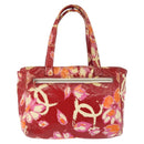 CHANEL High Summer Tote Bag Coated Canvas Red CC Auth bs29931-13