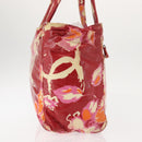CHANEL High Summer Tote Bag Coated Canvas Red CC Auth bs29931-4