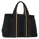 HERMES Toroca Horizontal PM Hand Bag Canvas Black Auth bs29932-1