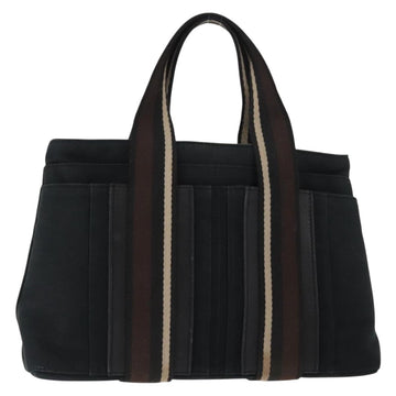 HERMES Toroca Horizontal PM Hand Bag Canvas Black Auth bs29932