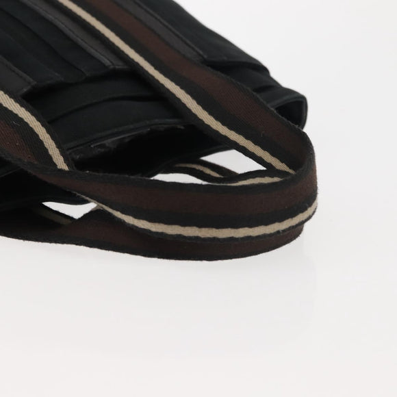 HERMES Toroca Horizontal PM Hand Bag Canvas Black Auth bs29932