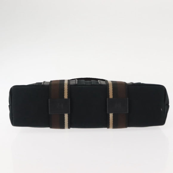 HERMES Toroca Horizontal PM Hand Bag Canvas Black Auth bs29932