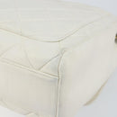 CHANEL Matelasse Chain Shoulder Bag Lamb Skin White Gold CC Auth bs29933-16