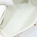 CHANEL Matelasse Chain Shoulder Bag Lamb Skin White Gold CC Auth bs29933-10